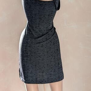 vintage 90s mini dress, black, la belle, small